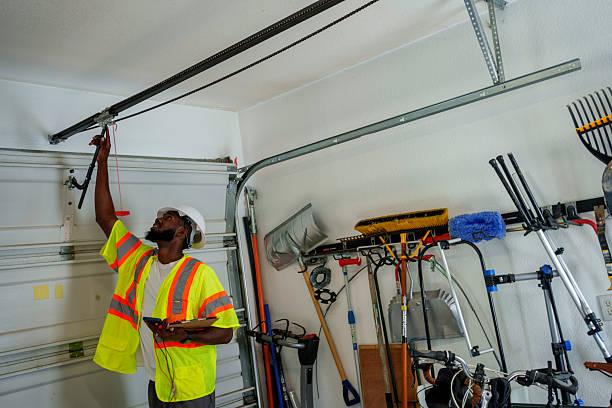 Professional Garage Door Panel Replacement technician working in Monroe, MI